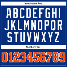 Load image into Gallery viewer, Custom Royal Orange-Gray Authentic Throwback Basketball Jersey