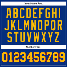 Load image into Gallery viewer, Custom Royal Gold-Maroon Authentic Throwback Basketball Jersey