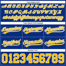 Load image into Gallery viewer, Custom Royal Gold-White Authentic Throwback Basketball Shorts