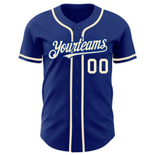 Load image into Gallery viewer, Custom Royal Cream Authentic Baseball Jersey