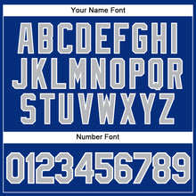 Load image into Gallery viewer, Custom Royal White Pinstripe Gray-Navy Authentic Baseball Jersey