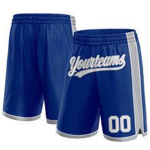 Load image into Gallery viewer, Custom Royal White-Gray Authentic Basketball Shorts
