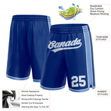 Load image into Gallery viewer, Custom Royal White-Light Blue Authentic Basketball Shorts