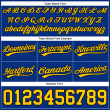 Load image into Gallery viewer, Custom Royal Yellow-Black Authentic Basketball Shorts