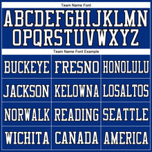 Load image into Gallery viewer, Custom Royal White-Balck Mesh Authentic Football Jersey