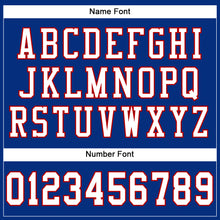 Load image into Gallery viewer, Custom Royal White-Red Mesh Authentic Football Jersey