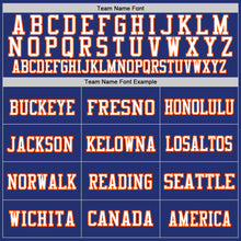 Load image into Gallery viewer, Custom Royal White-Orange Mesh Authentic Football Jersey