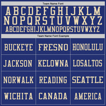 Load image into Gallery viewer, Custom Royal Vintage USA Flag-City Cream Mesh Authentic Football Jersey