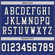 Load image into Gallery viewer, Custom Royal White-Black Mesh Authentic Football Jersey