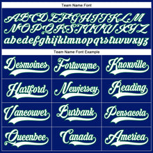 Load image into Gallery viewer, Custom Royal White-Kelly Green Hockey Lace Neck Jersey