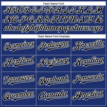 Load image into Gallery viewer, Custom Royal Black-White Authentic Baseball Jersey