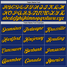 Load image into Gallery viewer, Custom Royal Gold-Black Authentic Throwback Basketball Jersey