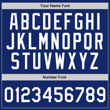 Load image into Gallery viewer, Custom Royal White Authentic Throwback Basketball Jersey