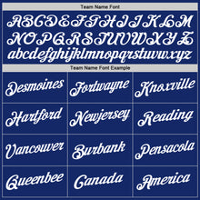 Load image into Gallery viewer, Custom Royal White Authentic Throwback Basketball Jersey