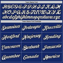 Load image into Gallery viewer, Custom Royal White-Black Authentic Throwback Basketball Jersey