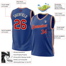 Load image into Gallery viewer, Custom Royal Red-Cream Authentic Throwback Basketball Jersey