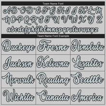 Load image into Gallery viewer, Custom Gray Silver-Black Authentic Throwback Basketball Jersey