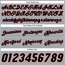 Load image into Gallery viewer, Custom Gray Black Pinstripe Black-Maroon Authentic Basketball Shorts