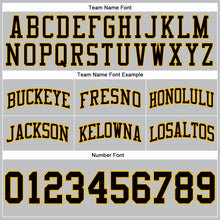 Load image into Gallery viewer, Custom Gray Black-Gold Authentic Throwback Basketball Shorts