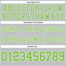 Load image into Gallery viewer, Custom Gray Neon Green-White Authentic Throwback Basketball Shorts