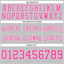 Load image into Gallery viewer, Custom Gray Pink-White Authentic Throwback Basketball Shorts