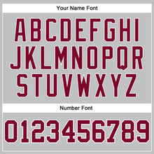 Load image into Gallery viewer, Custom Gray Maroon-White Authentic Throwback Basketball Jersey