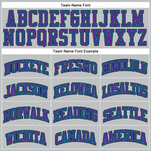 Load image into Gallery viewer, Custom Gray Purple Teal-Black Authentic Throwback Basketball Jersey
