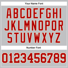 Load image into Gallery viewer, Custom Gray Red-Cream Authentic Throwback Basketball Jersey