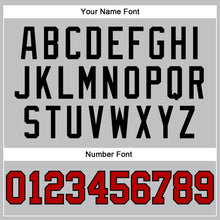 Load image into Gallery viewer, Custom Gray Red-Black Authentic Throwback Basketball Jersey