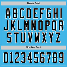 Load image into Gallery viewer, Custom Sky Blue Black-White Hockey Jersey