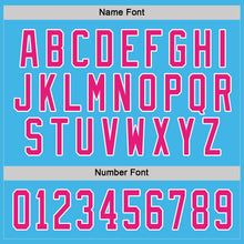 Load image into Gallery viewer, Custom Sky Blue Hot Pink-White Hockey Jersey