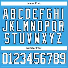 Load image into Gallery viewer, Custom Sky Blue White-Black Hockey Lace Neck Jersey