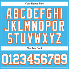 Load image into Gallery viewer, Custom Sky Blue White-Orange Authentic Baseball Jersey