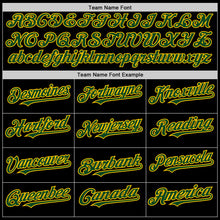 Load image into Gallery viewer, Custom Black Green-Yellow Authentic Sleeveless Baseball Jersey