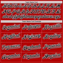 Load image into Gallery viewer, Custom Red Black-White Authentic Sleeveless Baseball Jersey