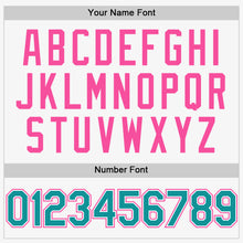 Load image into Gallery viewer, Custom White Teal-Pink Authentic Sleeveless Baseball Jersey