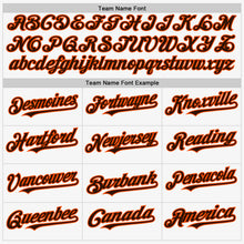Load image into Gallery viewer, Custom White Brown-Orange Authentic Sleeveless Baseball Jersey