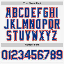 Load image into Gallery viewer, Custom White Royal-Red Authentic Sleeveless Baseball Jersey