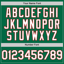 Load image into Gallery viewer, Custom Kelly Green White-Red Authentic Sleeveless Baseball Jersey