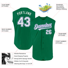 Load image into Gallery viewer, Custom Kelly Green White-Royal Authentic Sleeveless Baseball Jersey