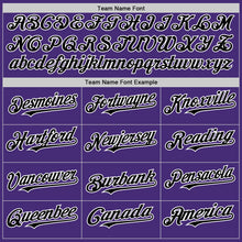 Load image into Gallery viewer, Custom Purple Black-White Authentic Sleeveless Baseball Jersey