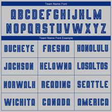 Load image into Gallery viewer, Custom Gray Royal Sublimation Fade Fashion Soccer Uniform Jersey