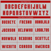 Load image into Gallery viewer, Custom Gray Red Sublimation Fade Fashion Soccer Uniform Jersey