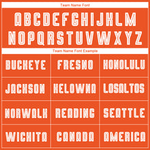 Load image into Gallery viewer, Custom Orange White-Navy Sublimation Fade Fashion Soccer Uniform Jersey