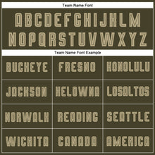 Load image into Gallery viewer, Custom Olive Vegas Gold-Camo Sublimation Salute To Service Soccer Uniform Jersey