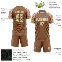 Load image into Gallery viewer, Custom Brown Cream-Camo Sublimation Soccer Uniform Jersey