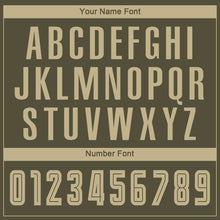 Load image into Gallery viewer, Custom Olive Vegas Gold-Camo Sublimation Salute To Service Soccer Uniform Jersey