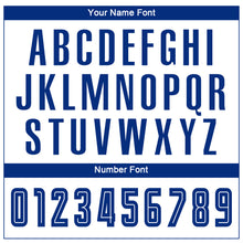 Load image into Gallery viewer, Custom White Royal Sublimation Soccer Uniform Jersey