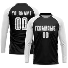 Load image into Gallery viewer, Custom Black White Sublimation Soccer Uniform Jersey
