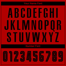 Load image into Gallery viewer, Custom Red Black Sublimation Soccer Uniform Jersey